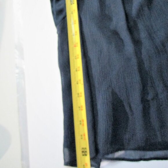 BANANA REPUBLIC NAVY BLUE SILK BLOUSE - Picture 9 of 10
